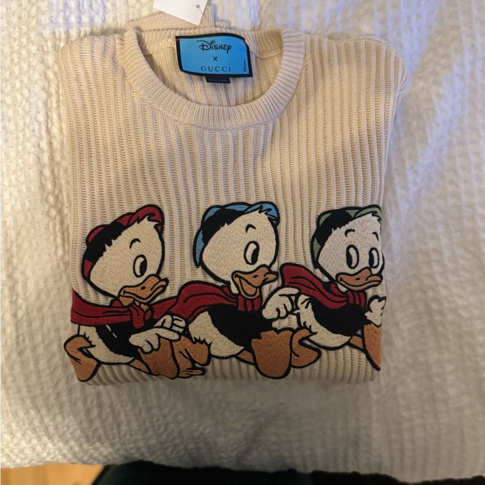 Gucci Cream Sweater with Disney Characters